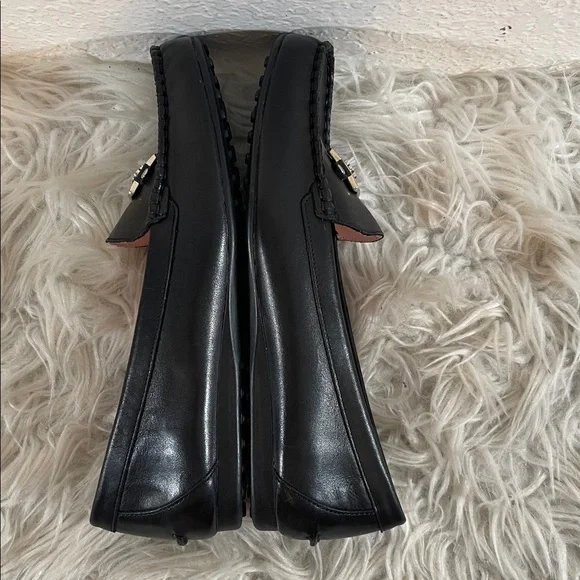 KATE SPADE NEW YORK Carmen Slip On Loafer Leather Black Size 8 - Picture 8 of 10